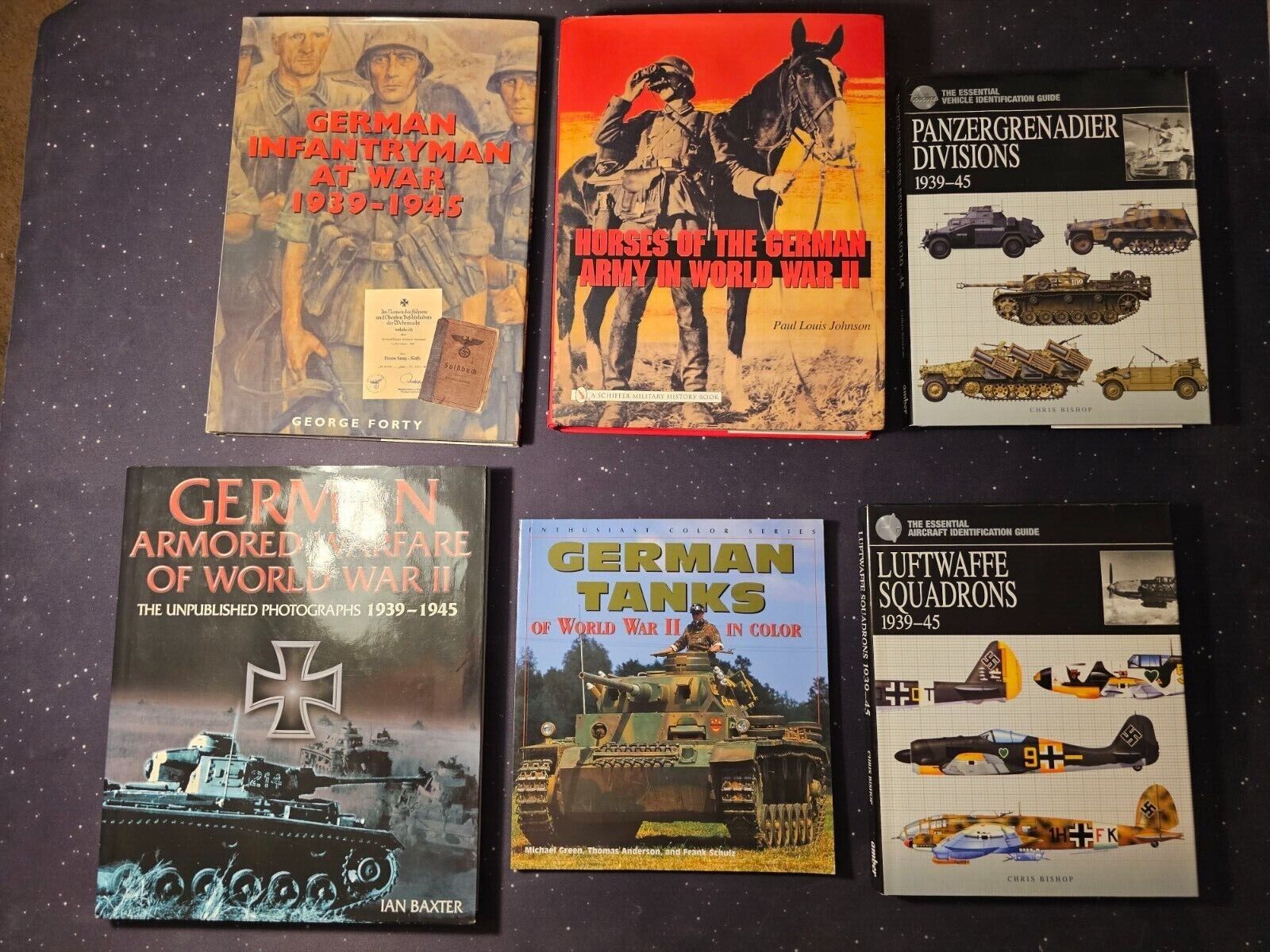 German World War 2 book lot Army, Elite, Panzers and Luftwaffe also Horses