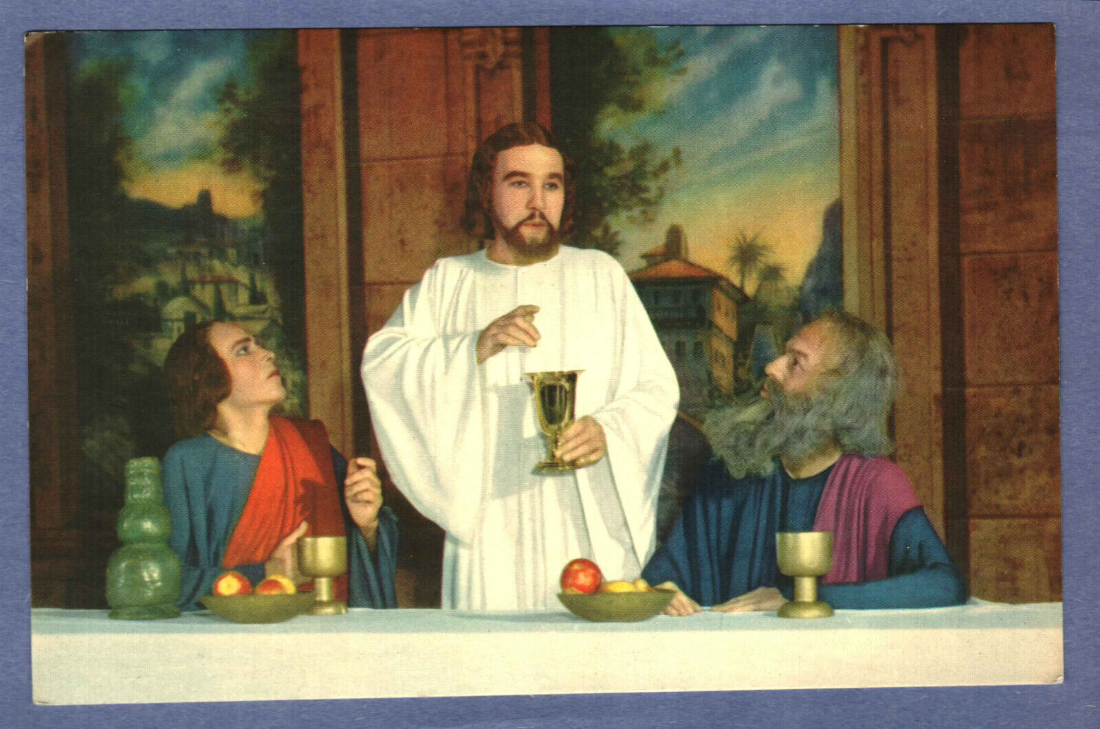 Postcard Religious Last Supper Black Hills Passion Play Josef Meier Spearfish SD