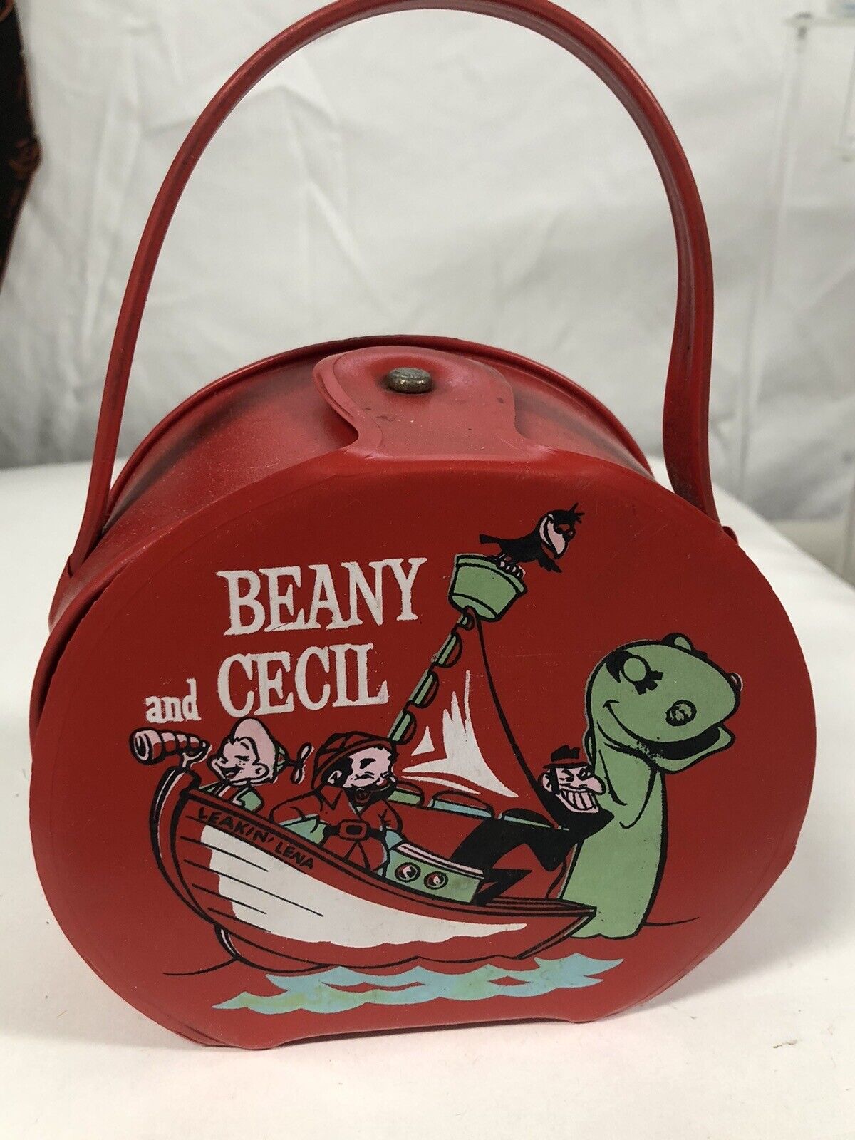 Vintage Beany And Cecil Bob Clampett Cartoon Vinyl Purse Bag 1960s Toy