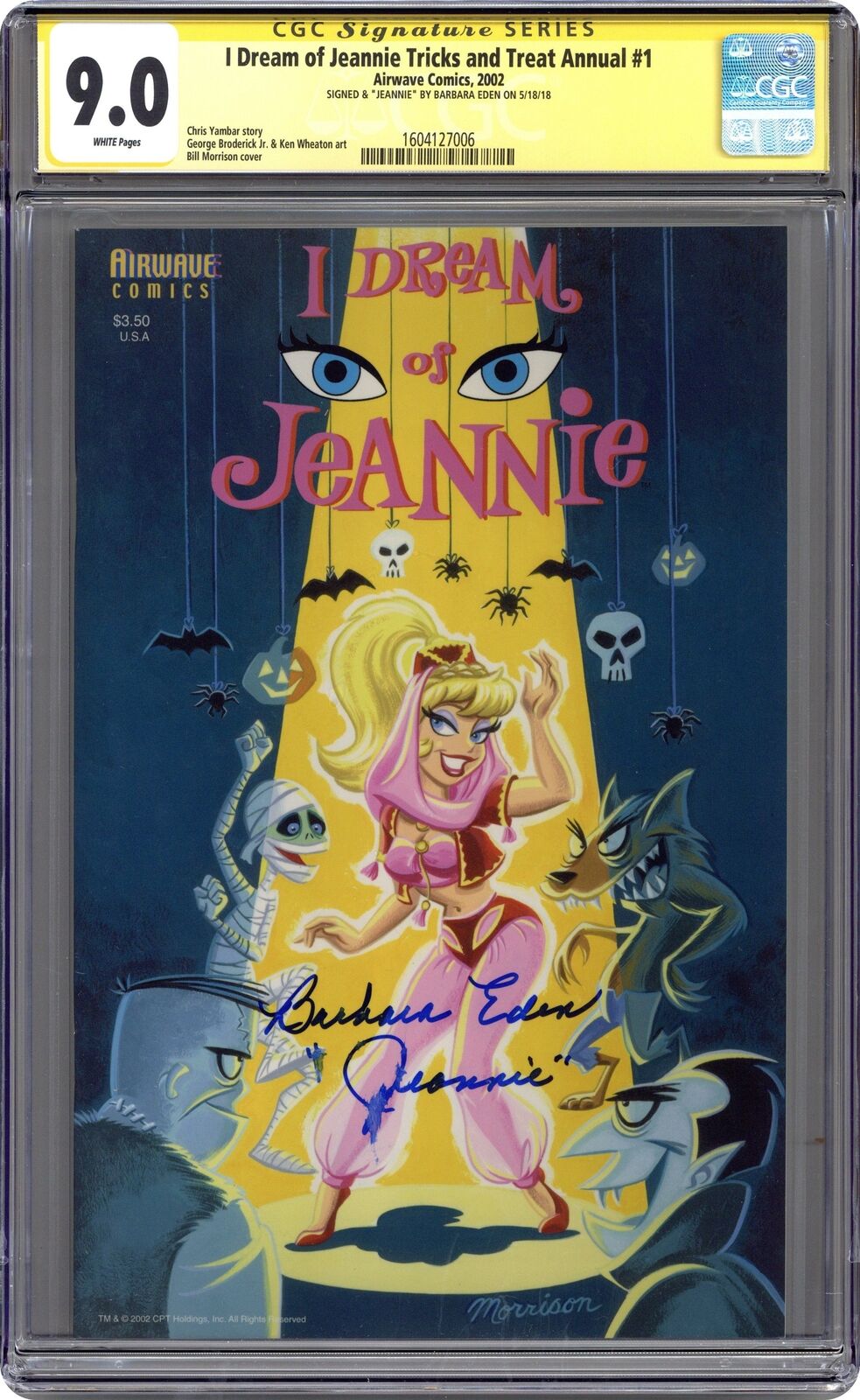 I Dream of Jeannie Tricks or Treats Annual #1 CGC 9.0 SS Eden 2002 1604127006