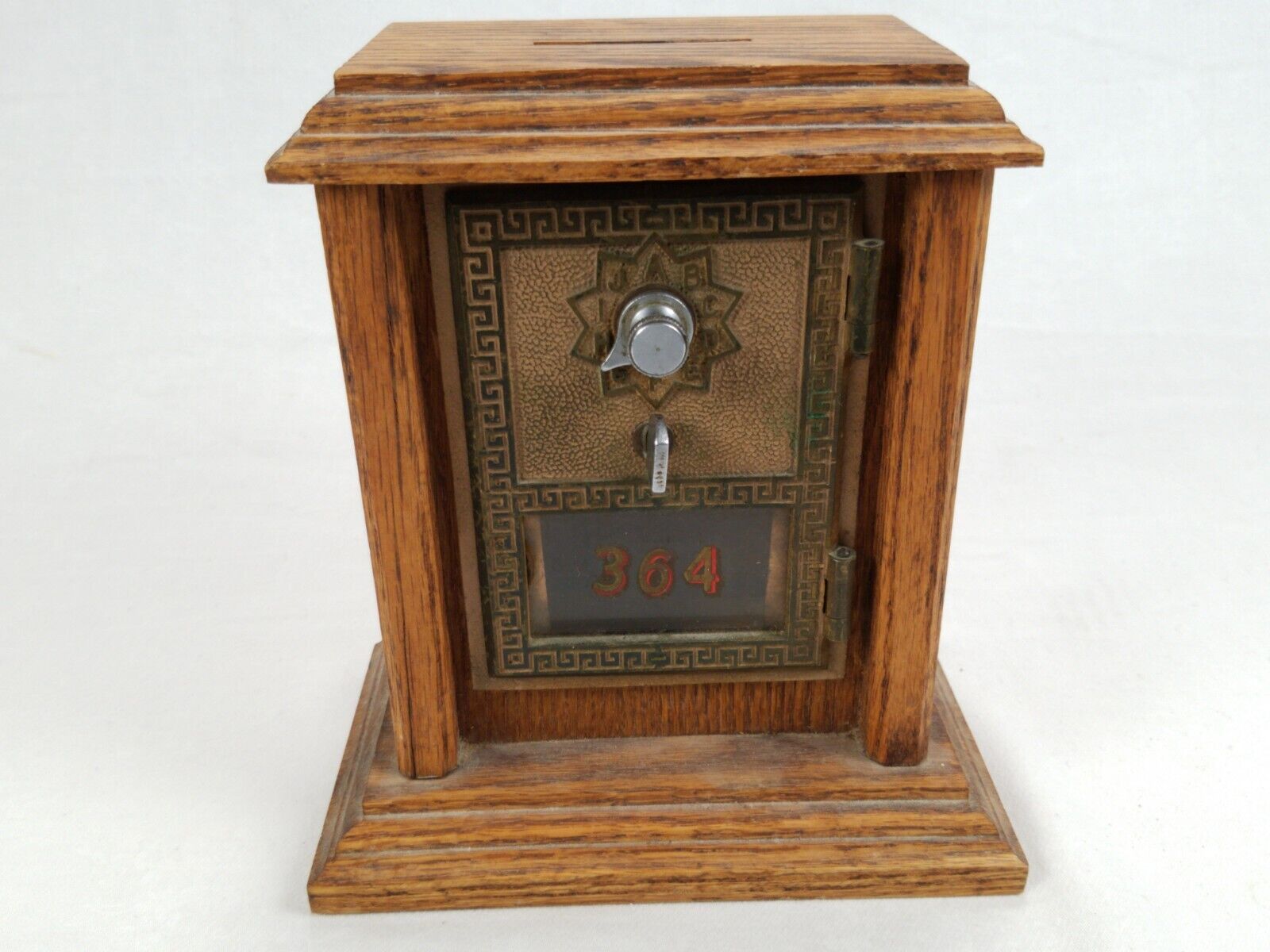 Vintage Post Office Corbin Mail Box Safe Wood Bank With Combination Works 1958