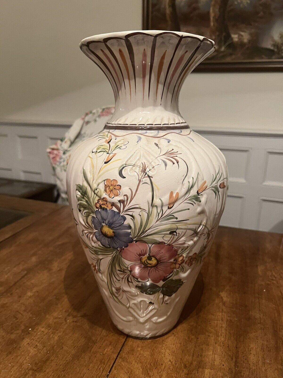 large vintage porcelain vase