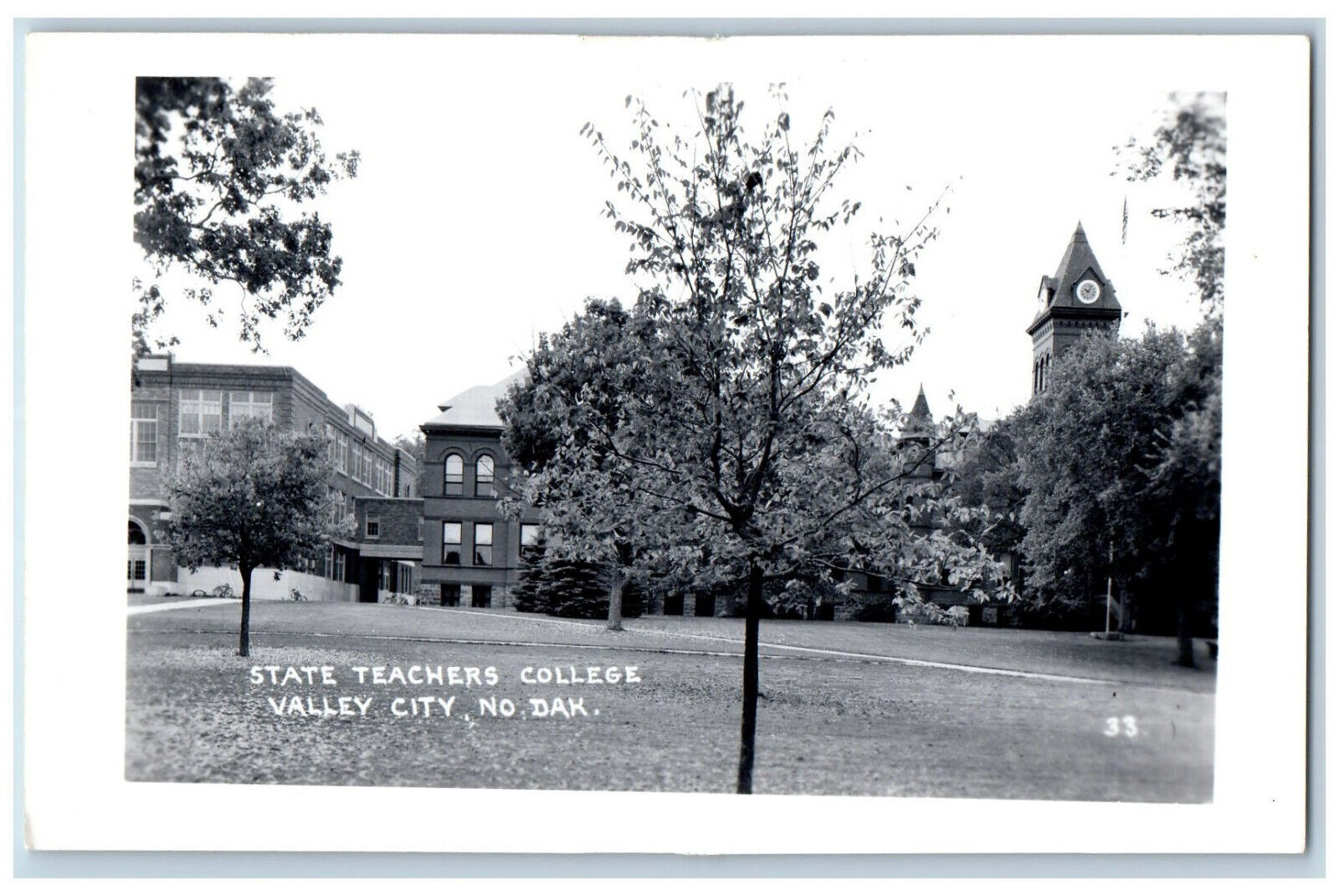 Valley City North Dakota ND Postcard State Teachers College c1930's RPPC Photo