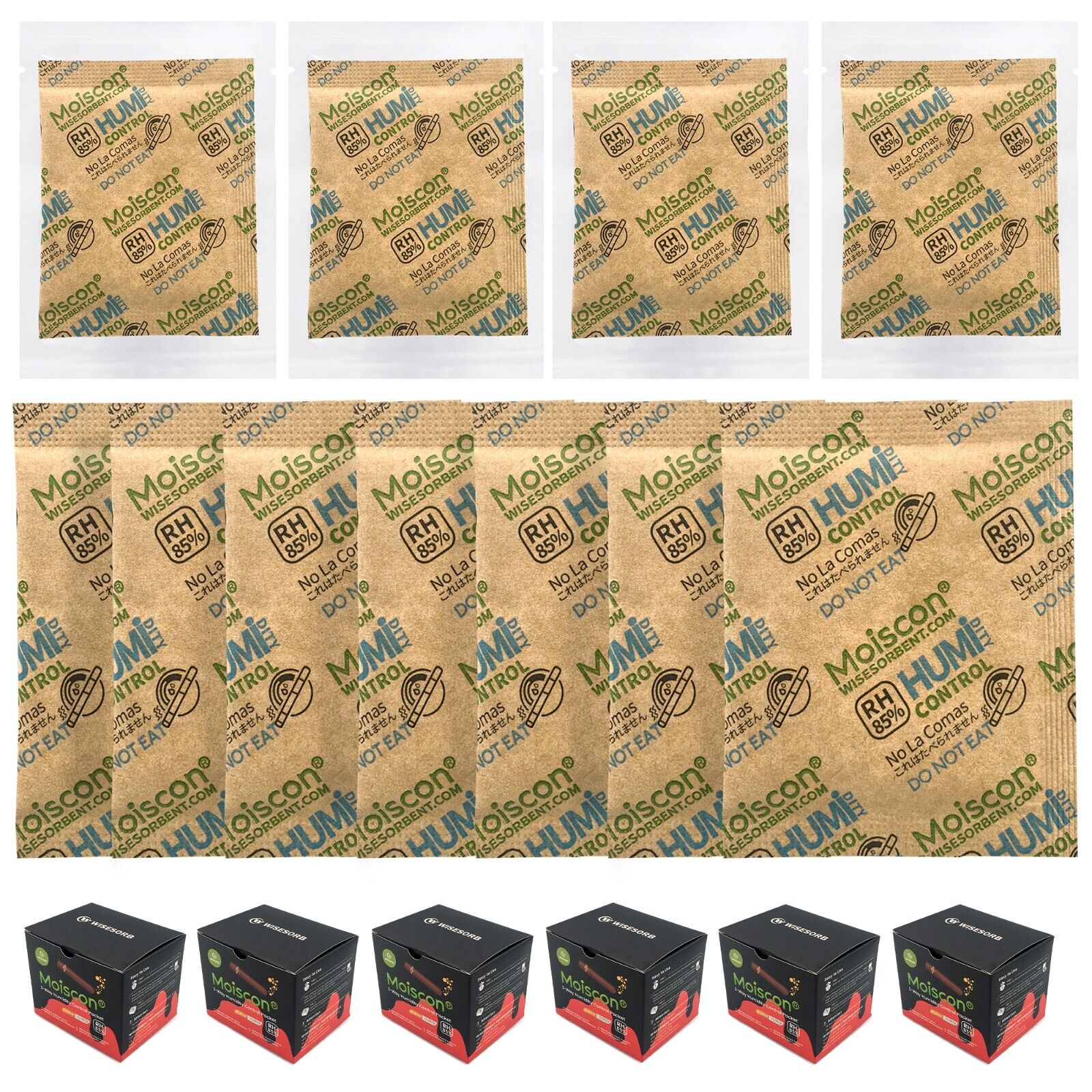 85%RH Two-Way Humidity Control Packs 8 Gram 90 Pack Individually Wrapped