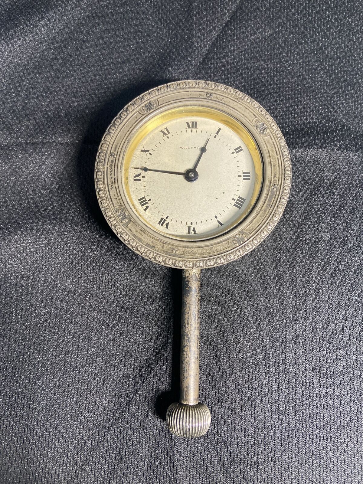 Antique Waltham Watch Co. 8 Days Stem Car Clock C.1920 Model 1910 37s 7j Works