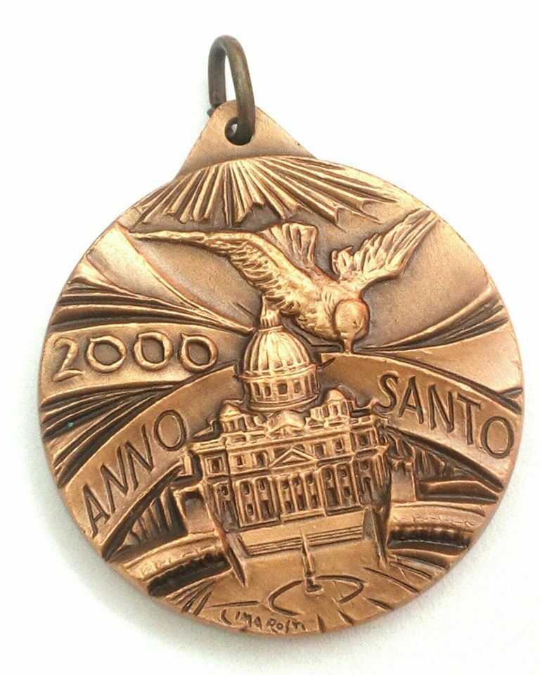 Pope John Paul II Vatican Souvenir Medallion, Made in Milan, Italy, Stamped