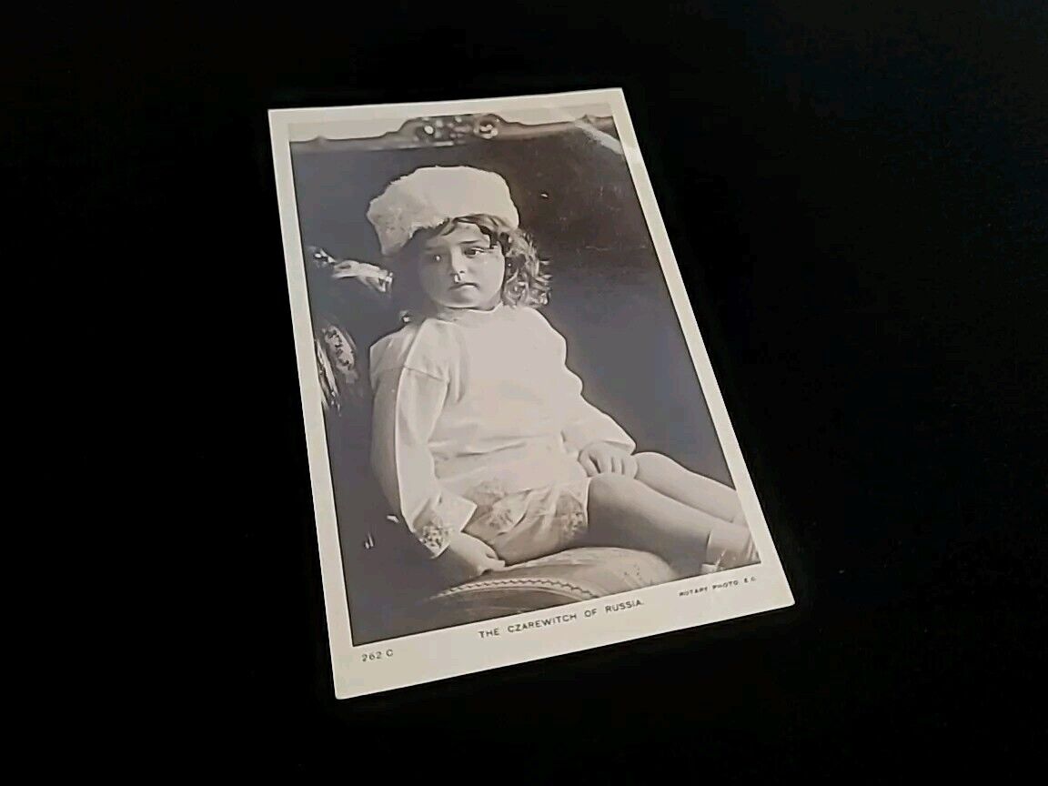 Rare Original Antique Tsarevich Alexei Nikolaevich Tsar Russia Photo Postcard RU