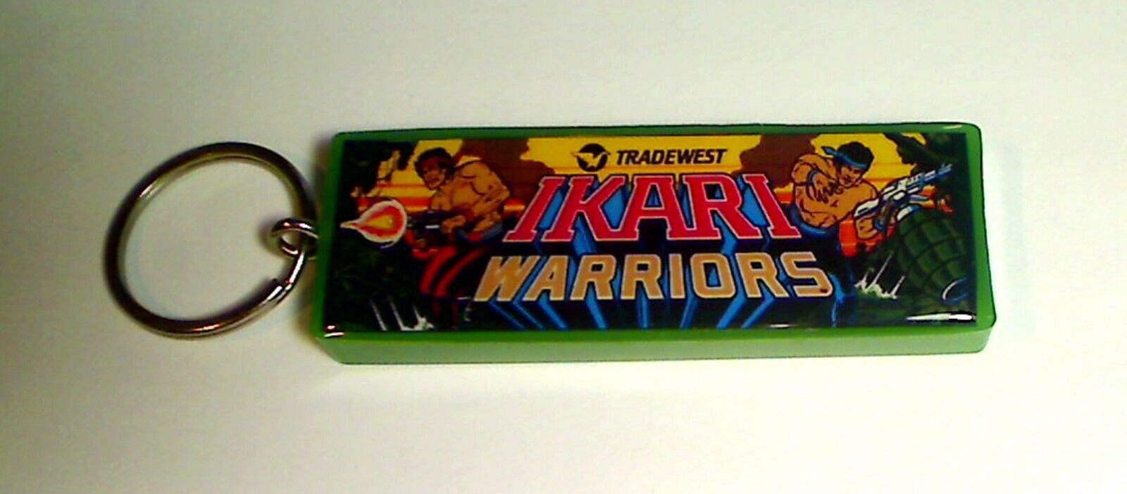 Ikari Warriors  Arcade Marquee Coin Door accessory Keychain