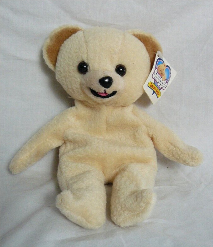 Snuggle Teddy Bear Plush Stuffed Animal Bean Bag Beanie 8” 1999 W/ Tag