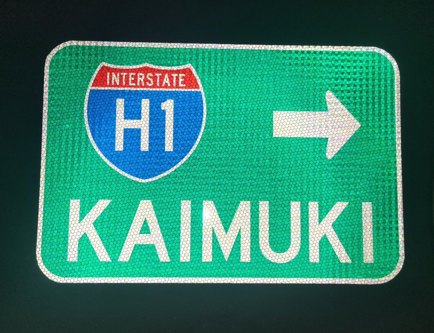 KAIMUKI Interstate H1 Hawaii route road sign 18