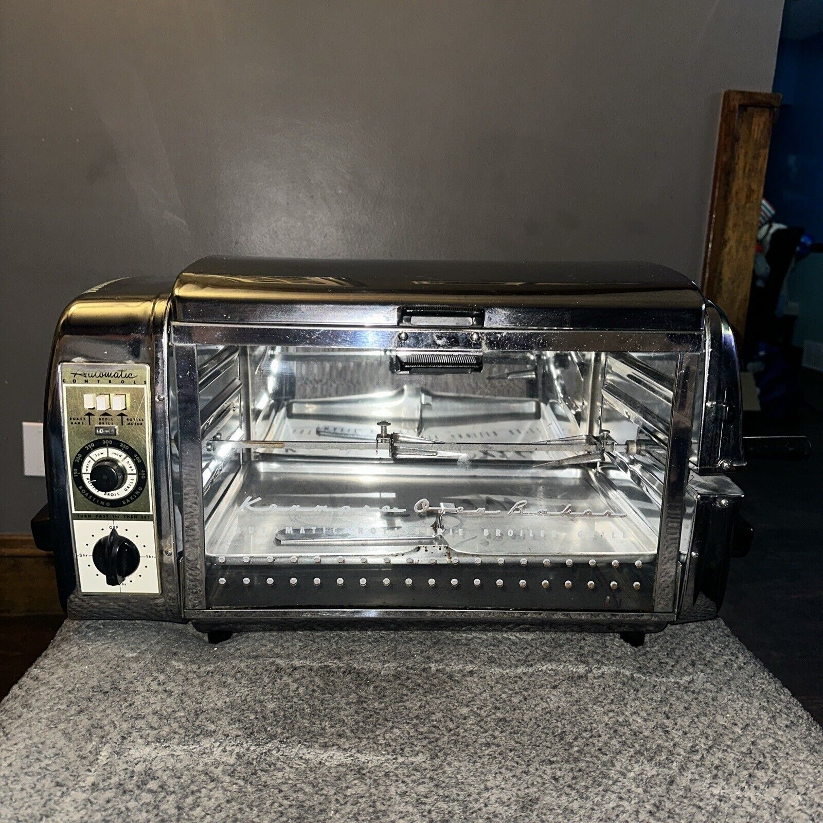 Vintage 1950’s Kenmore Oven Baker Automatic Rotisserie Retro Kitchen Chrome
