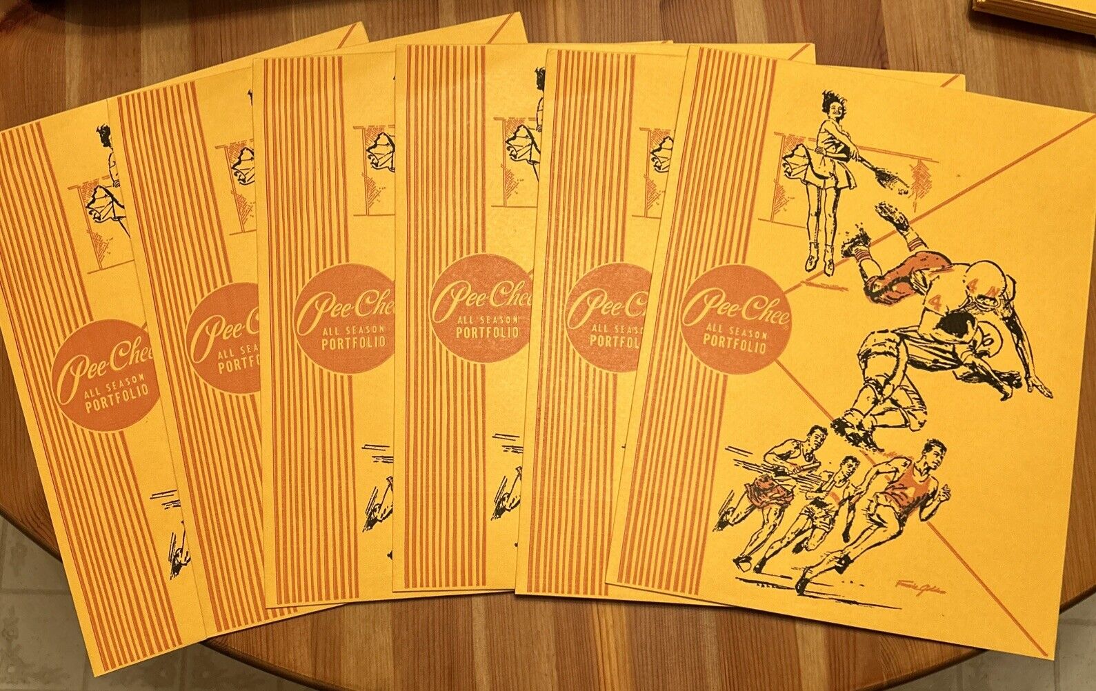 Vintage 1980s Original Gold Pee-Chee All Season Portfolio Folder 33170 Lot Of 6
