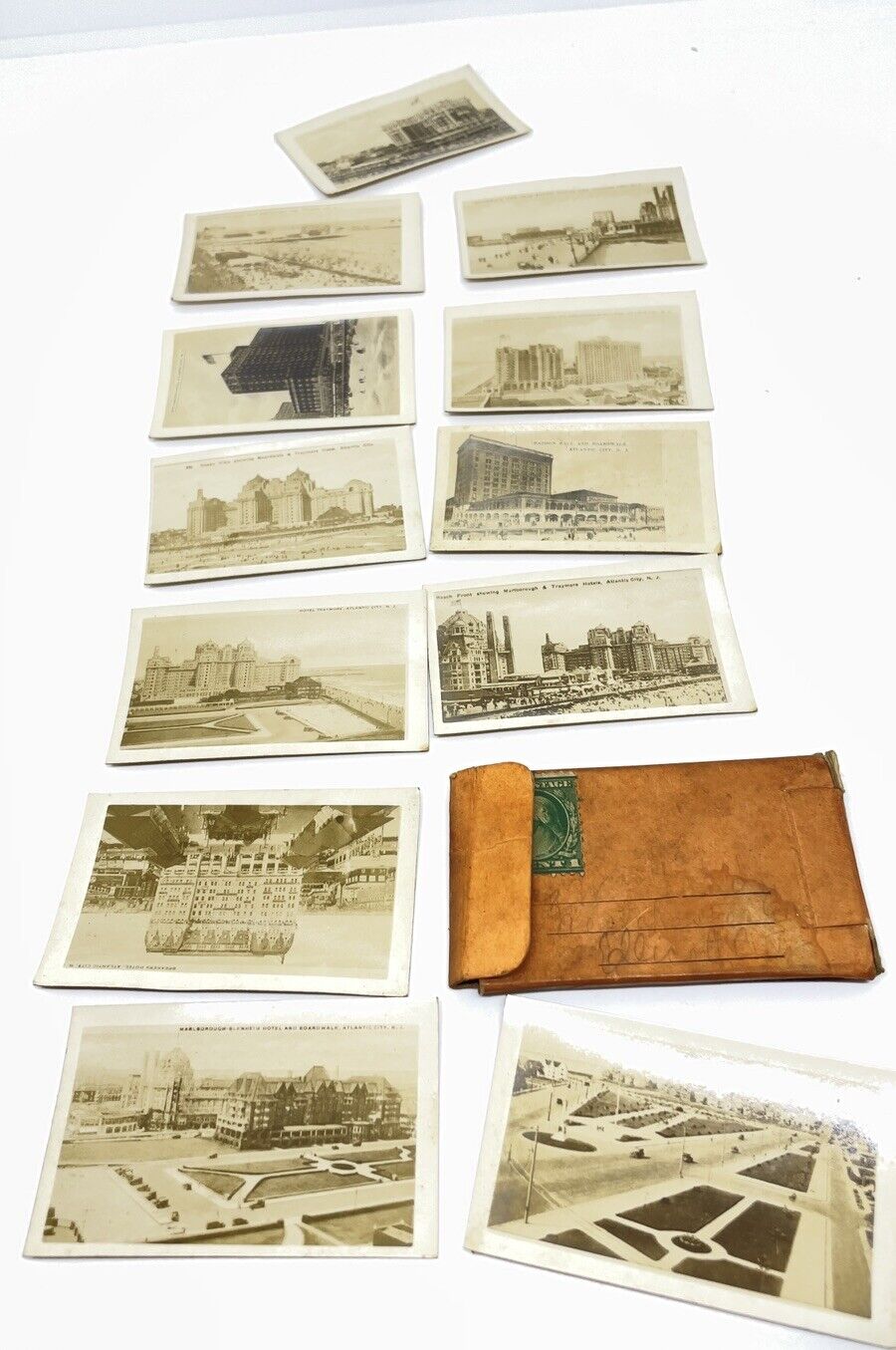 Lot Of Small Antique Atlantic City Photographs In Envelope With Tax Stamp Photos