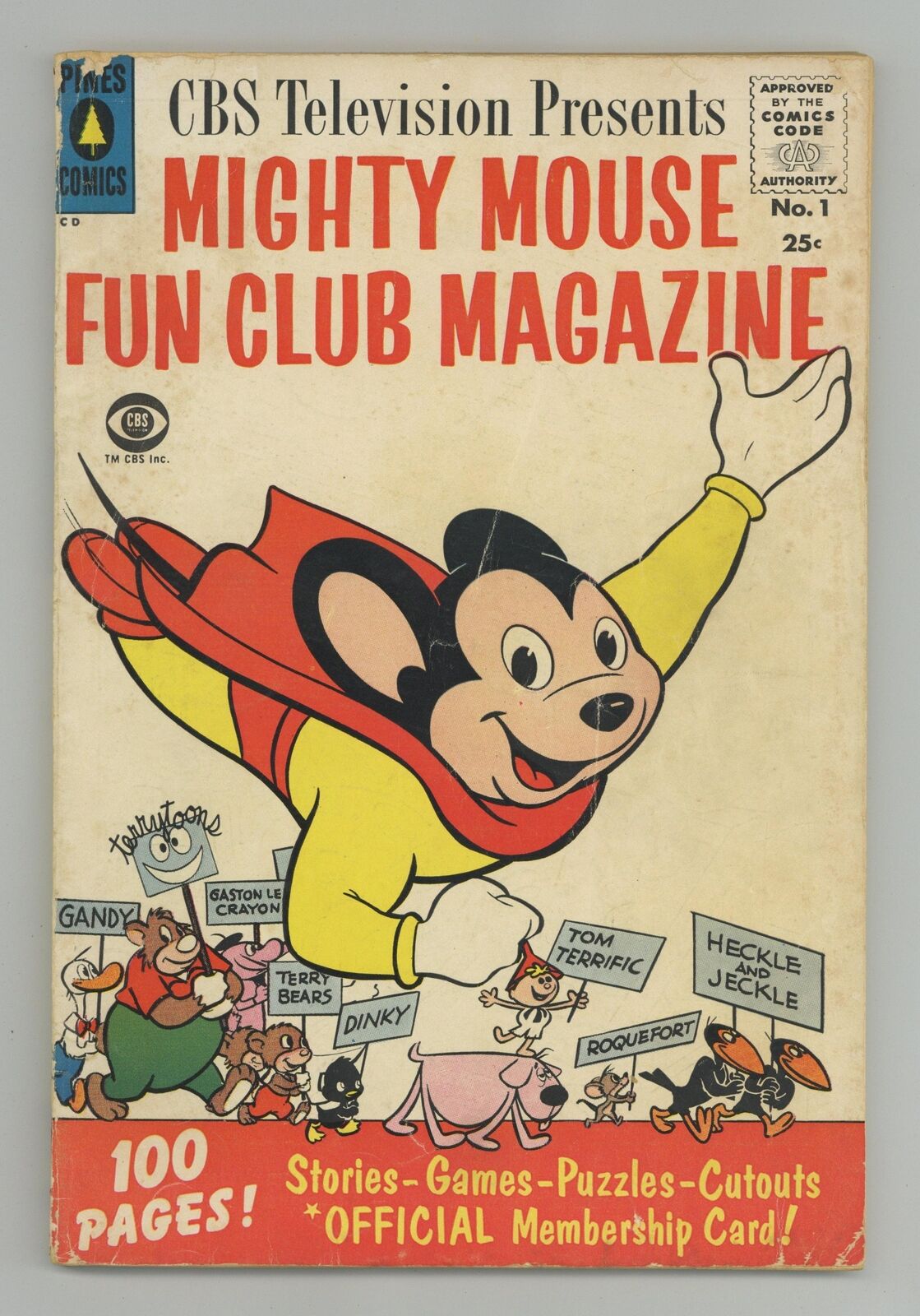 Mighty Mouse Fun Club Magazine #1 GD+ 2.5 1957