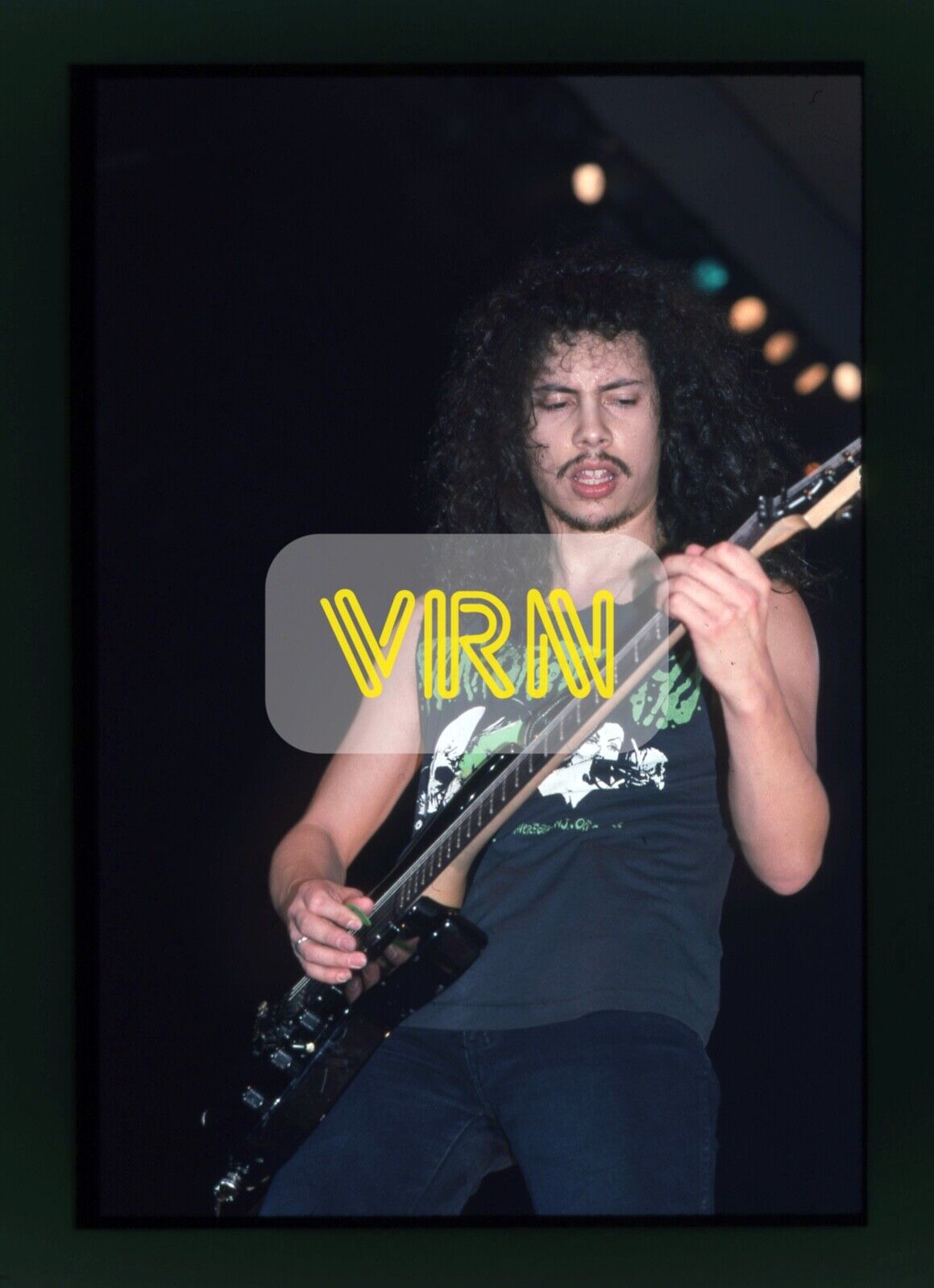 1985 METALLICA Kirk Hammett ORIGINAL 35mm SLIDE TRANSPARENCY C47 ONE-OF-A-KIND