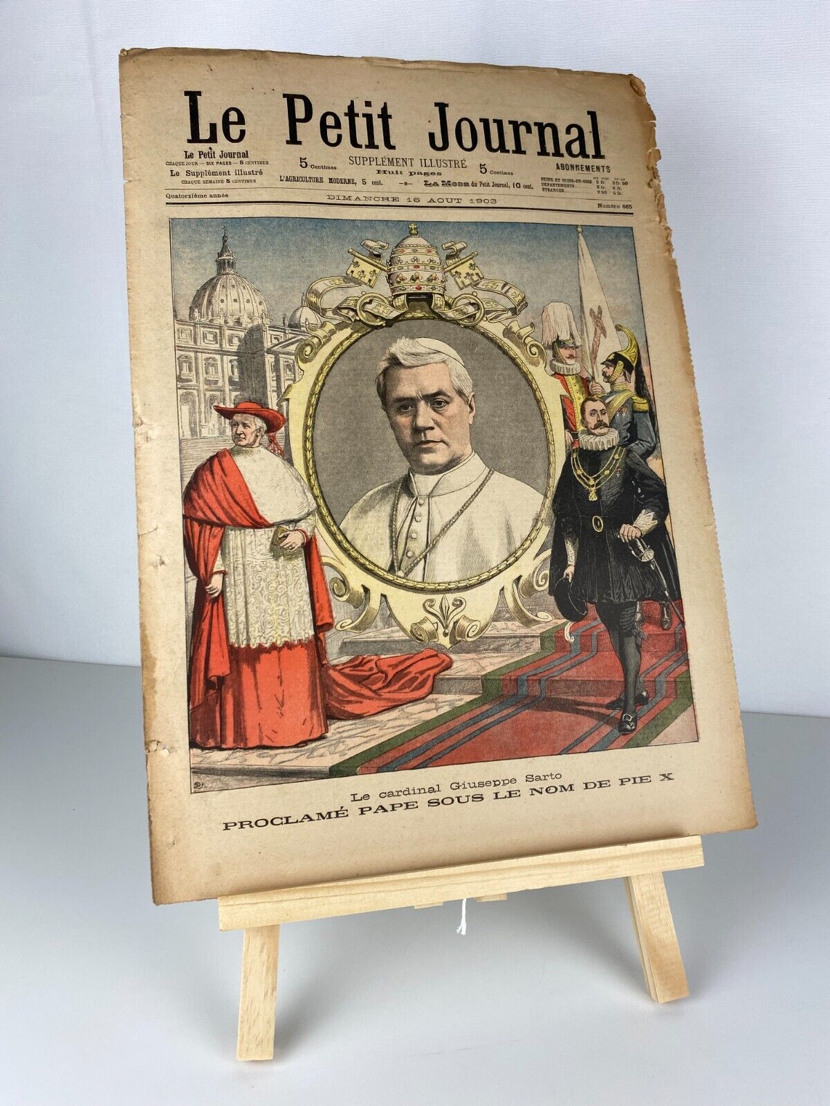 Cardinal Giuseppe Sarto, August 16, 1903 N°665, Le Petit Journal 