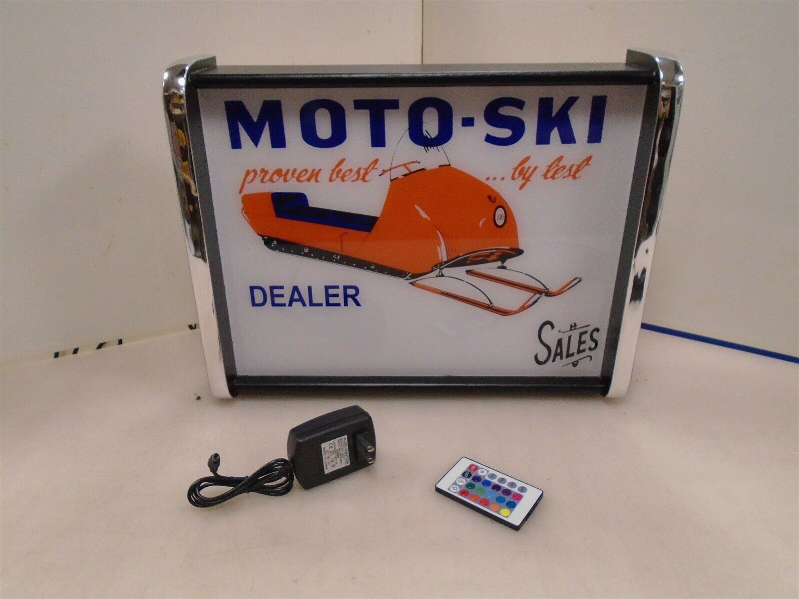 Moto Ski Snowmobile Dealer Sales LED Display light sign box