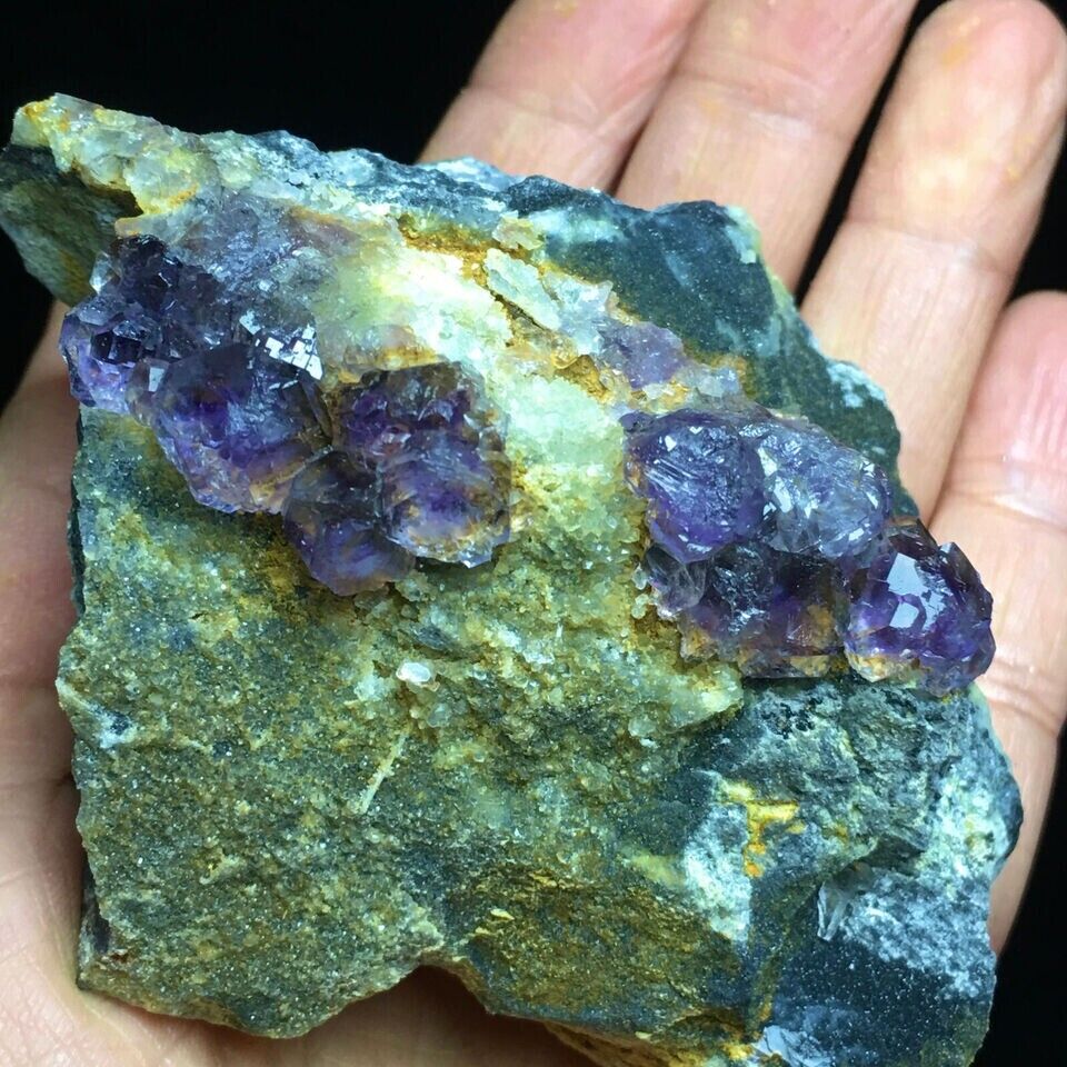 294g Natural Transparent Gem Level Dark Purple Fluorite Mineral Specimen/Chin