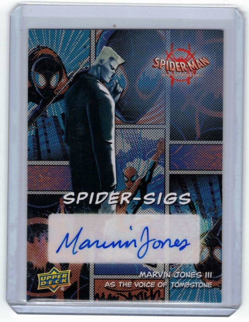 2022 Spider-Man Into the Spider-Verse Auto Marvin Jones III Tombstone Action A