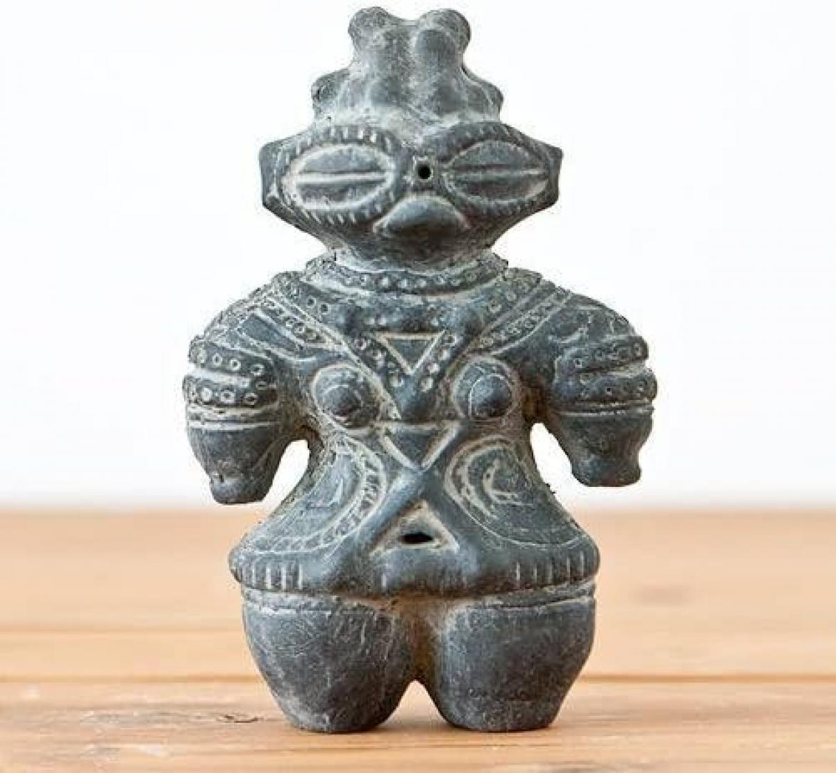 Haniwa Clay Figurine Jomon Period Ornament 11.7cm Clay Statue Replica Japan New