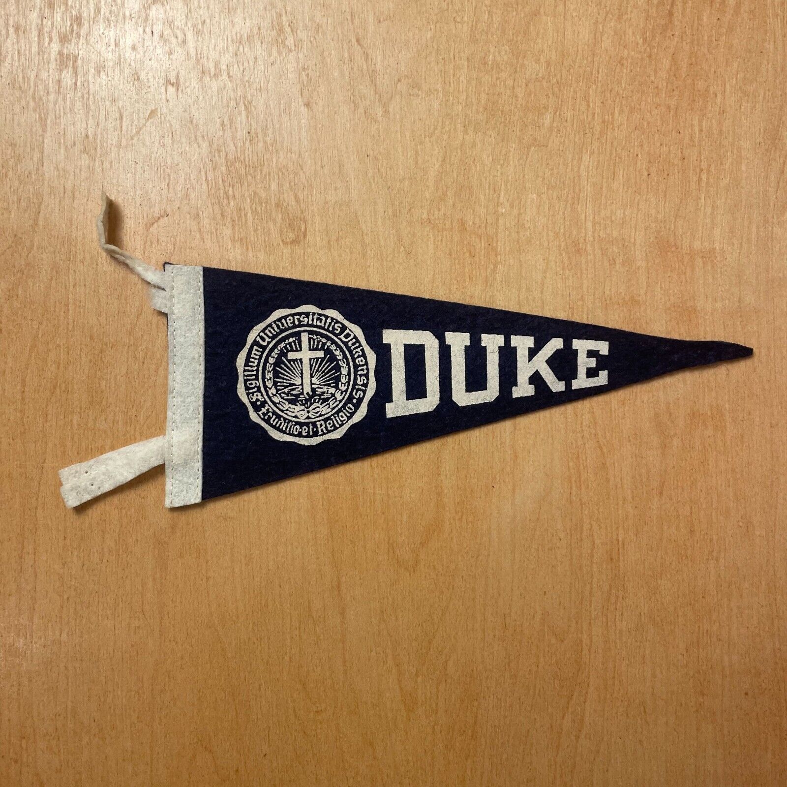 Vintage 1950s Duke University 4x9 Felt Pennant Flag