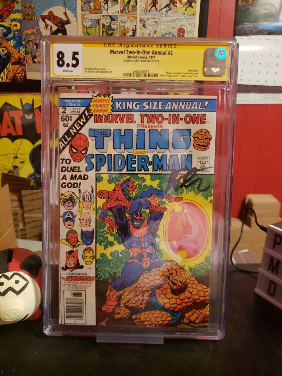 MARVEL TWO-IN-ONE ANNUAL #2 CGC SS 8.5 SIGNED JIM STARLIN