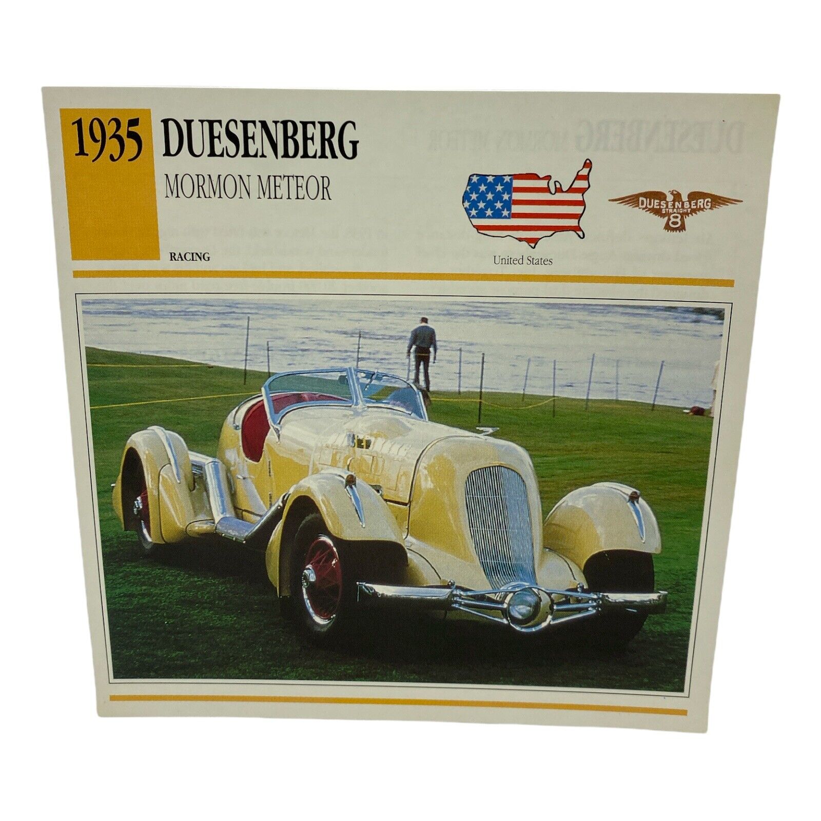 Cars of The World - Single Collector Card 1935 Duesenberg Mormon Meteor