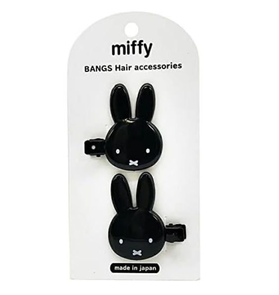 New JAPAN Miffy Bangs Clip Rabbit BLACK Ears Hair Bang 2pcs Accessory Decoration