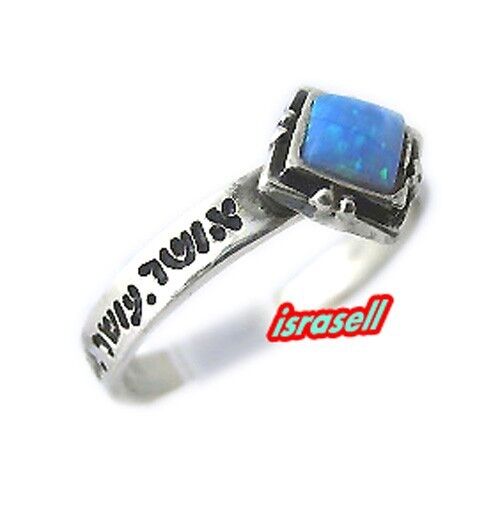 SEVEN BLESSINGS RING WITH OPAL - Luck Love Health Prosperity Happiness Wealth