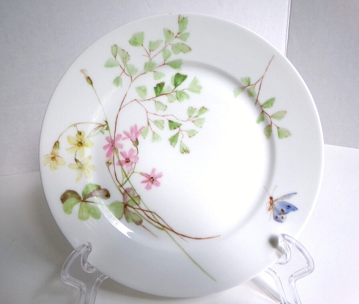 Antique H&C Haviland Limoges Hand Painted Porcelain Dessert Plate France 7.25\