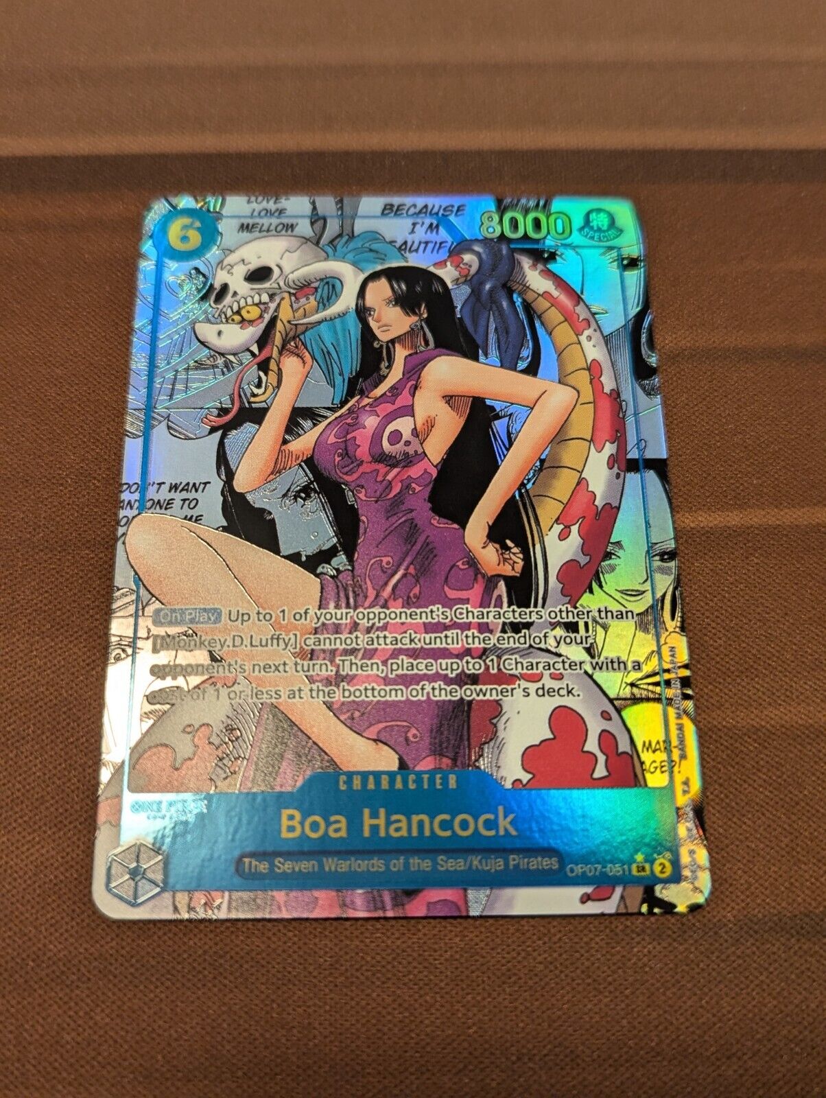 ENGLISH OP07-051 Boa Hancock Manga Alt Art - One Piece Card Game TCG