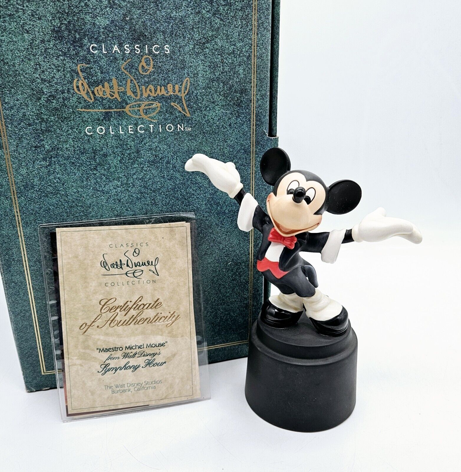 WDCC Disney Maestro Michel Mouse Mickey Conductor Figurine Symphony Hour Box COA