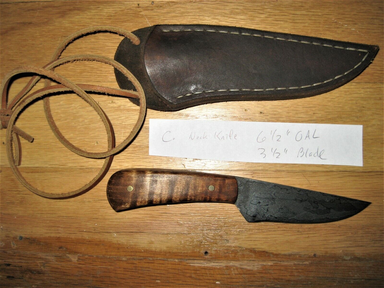 Mountain Man Rendezvous Hand Made Knife and Sheath, Rocking K, Mike Kiley, C