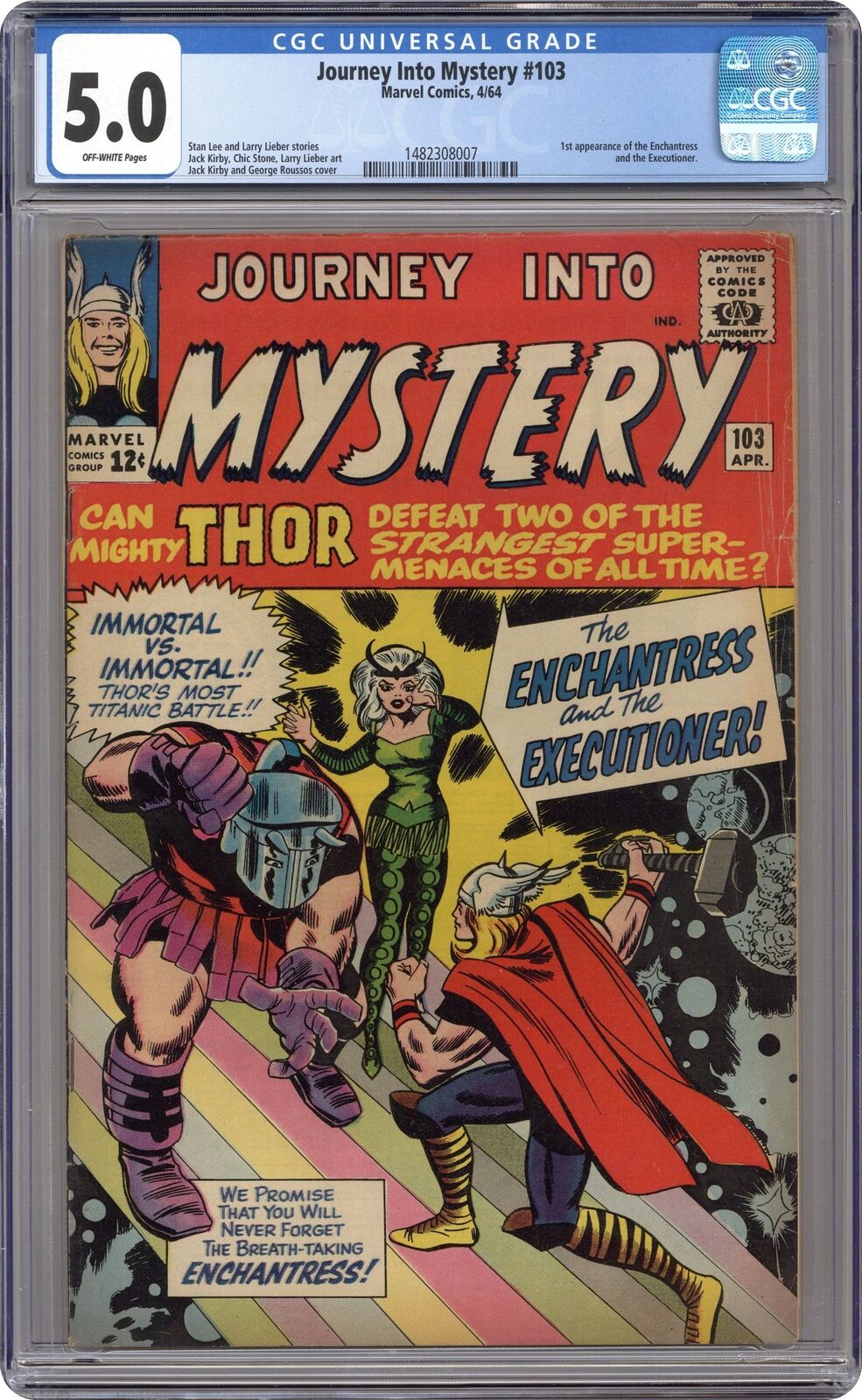 Thor Journey Into Mystery #103 CGC 5.0 1964 1482308007 1st app. Enchantress