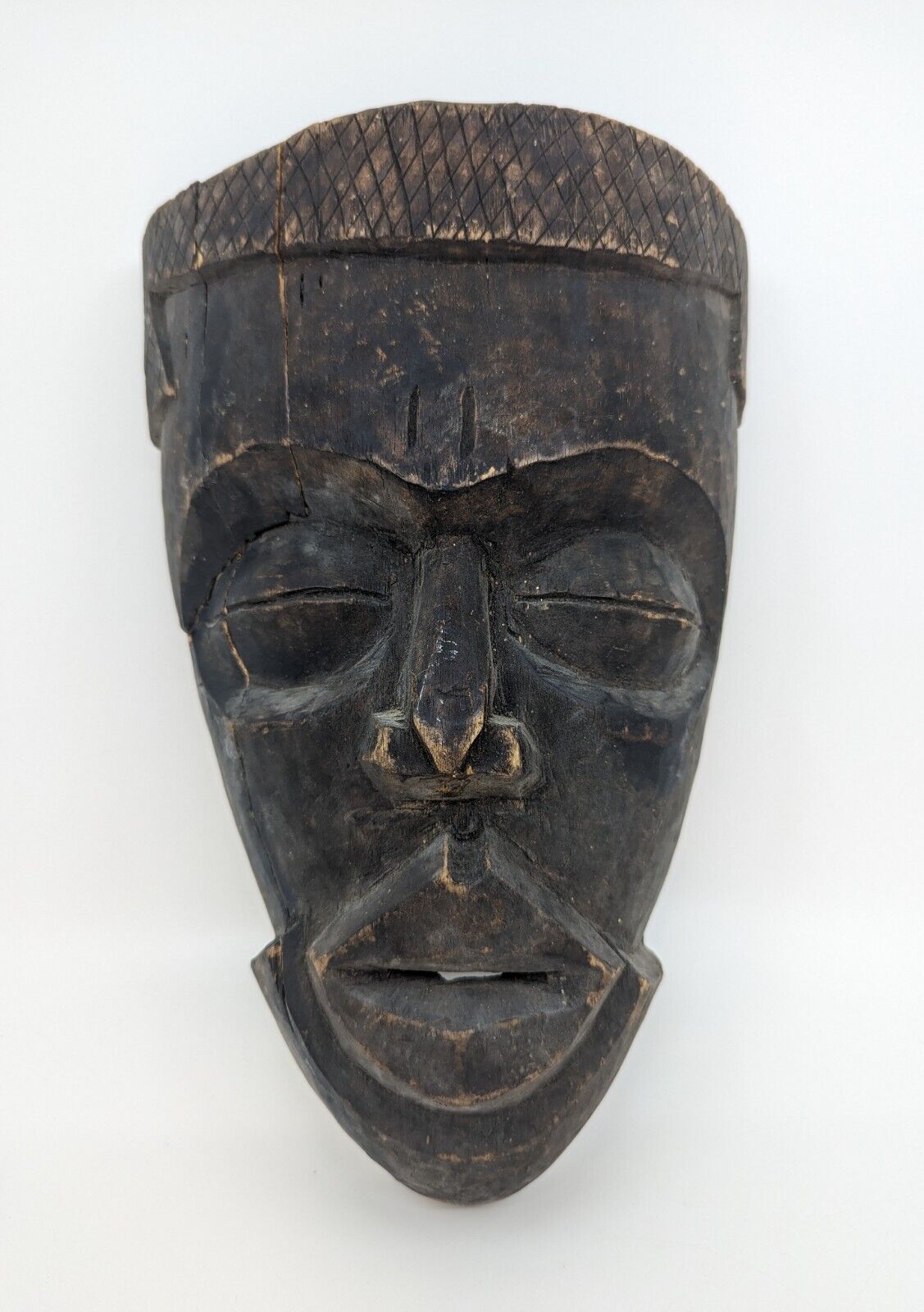 African Tribal Hand-Carved Wooden Wall Hanging Mask