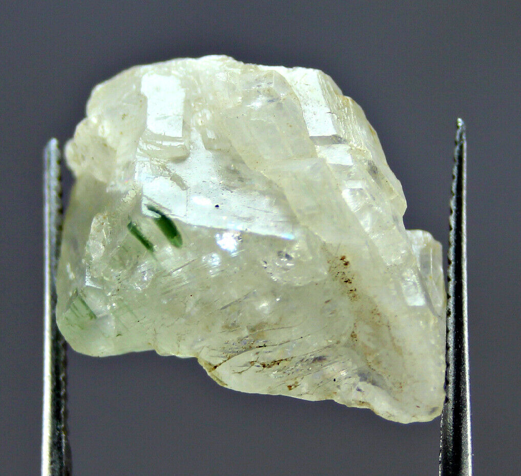 17.0 CT Unknown Unidentified White Crystal with Green Inclusions Skardu Pakistan