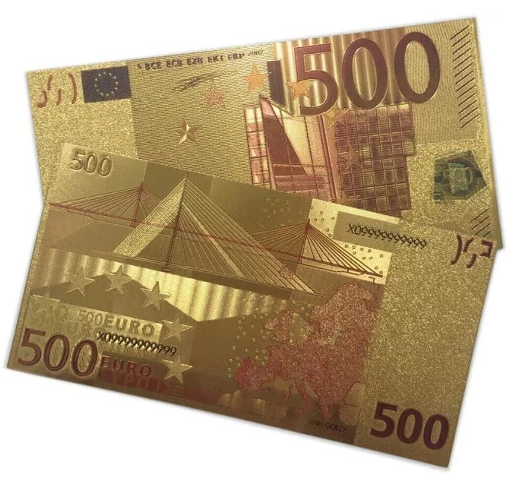 European Union EU  -€500 Euro Gold Foil Banknote