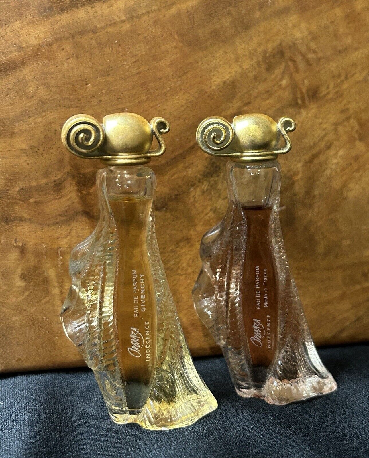 (2)VTG Mini Organza Indecence Givenchy .17oz Eau de Parfum Miniature Perfume