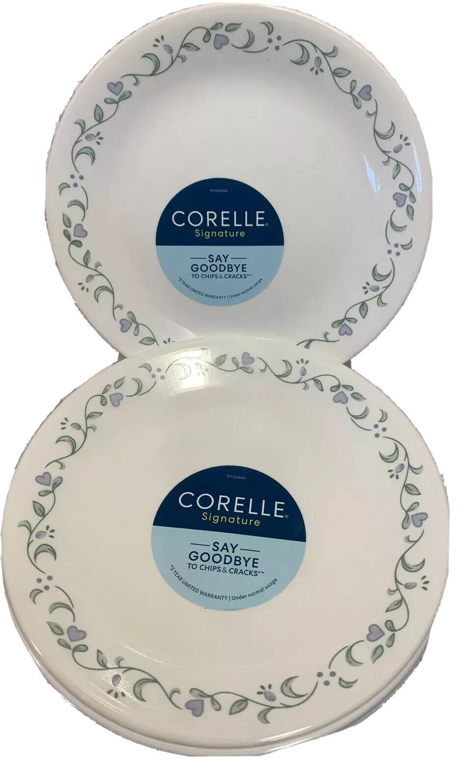 SET OF 4 NEW Corelle COUNTRY COTTAGE DINNER Plates 10.5”  Country Design