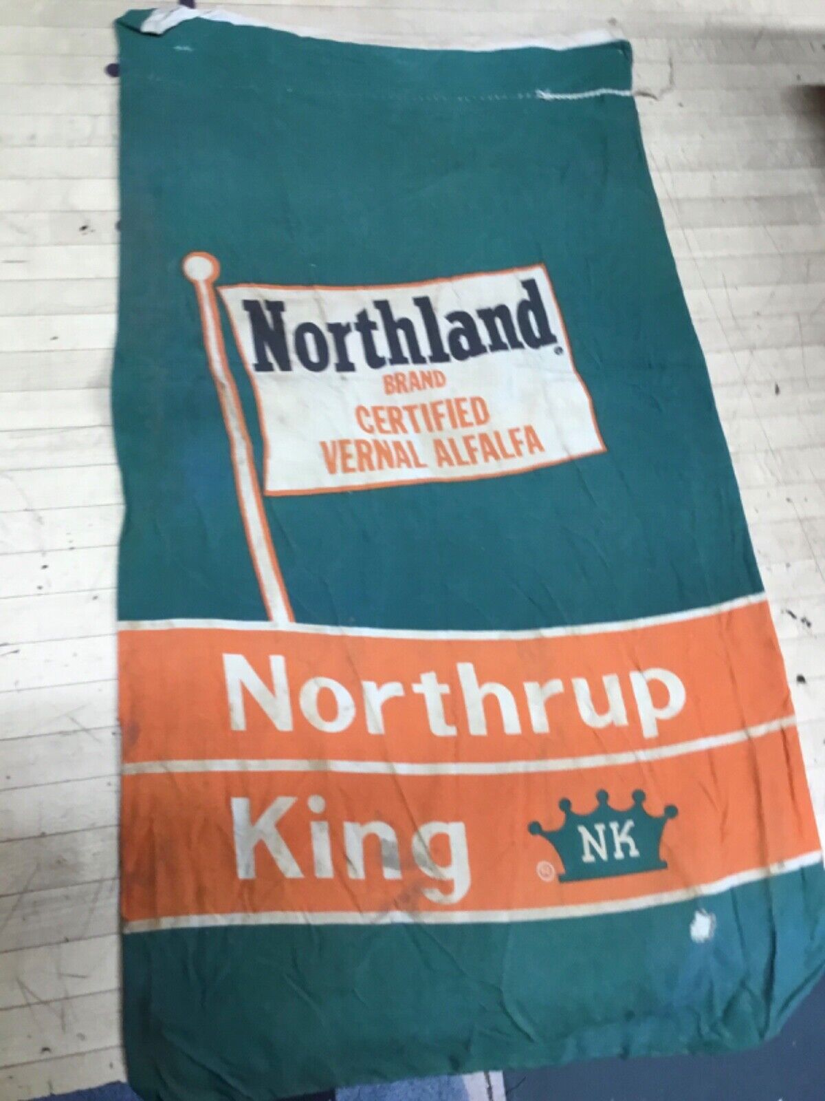 Vintage NORTHRUP KING Northland Hybrid Seed Corn Bag NK