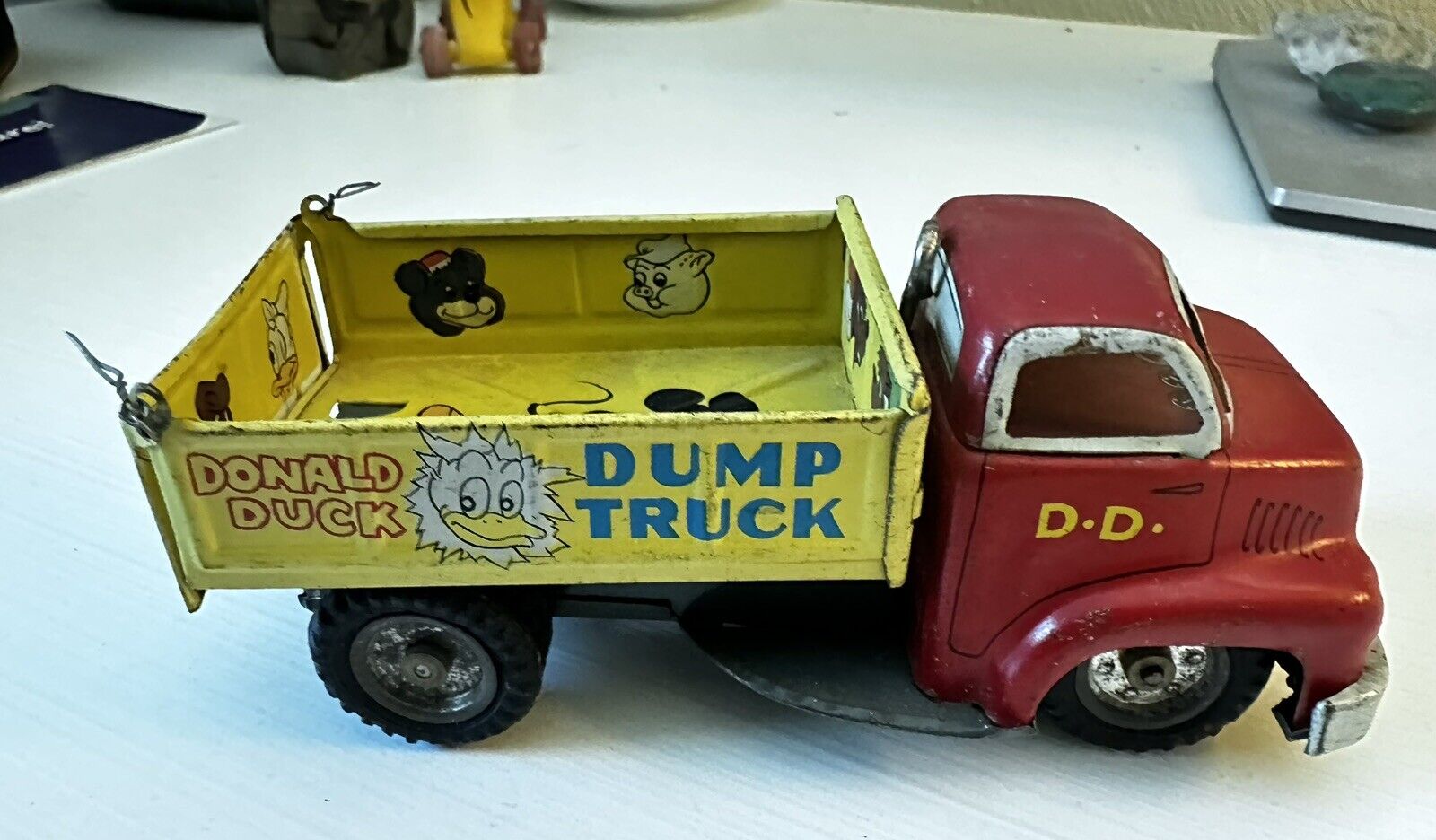 Disneyland 1955 Vintage Dump Truck Linemar Marx Toys Walt Disney Productions