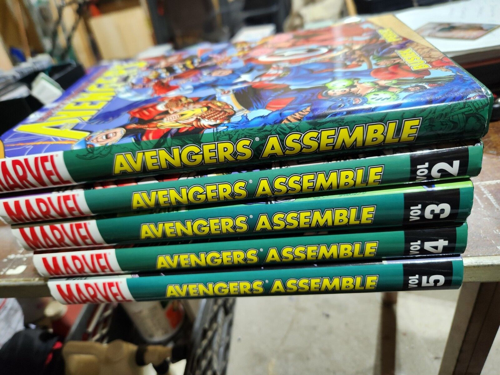 6 Books: 5 Avengers Assemble & 1 Mighty Avengers Assemble HC  By Busiek & Bendis