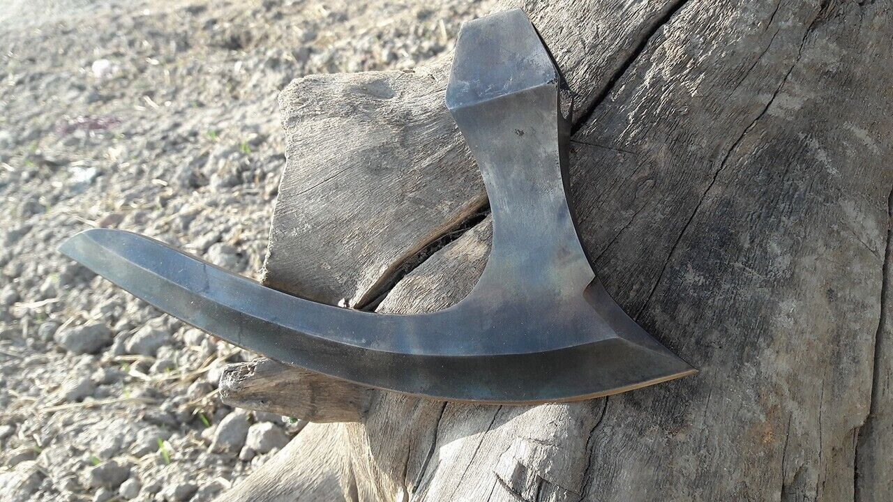 Hand Forged Vintage Tomahawk Axe Blade - Hatchet Beard Combat Blade 10 Inches