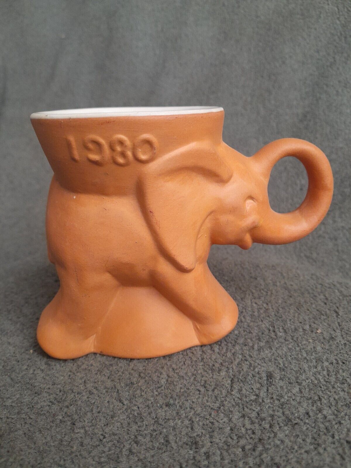 Vintage Frankoma 1980 Republican GOP Political Elephant Mug Cup Reagan