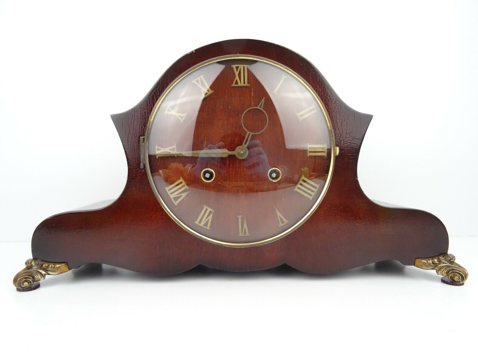 JUBA Mantel Clock Vintage Antique German 8 day (Junghans Hermle era) REPAIR