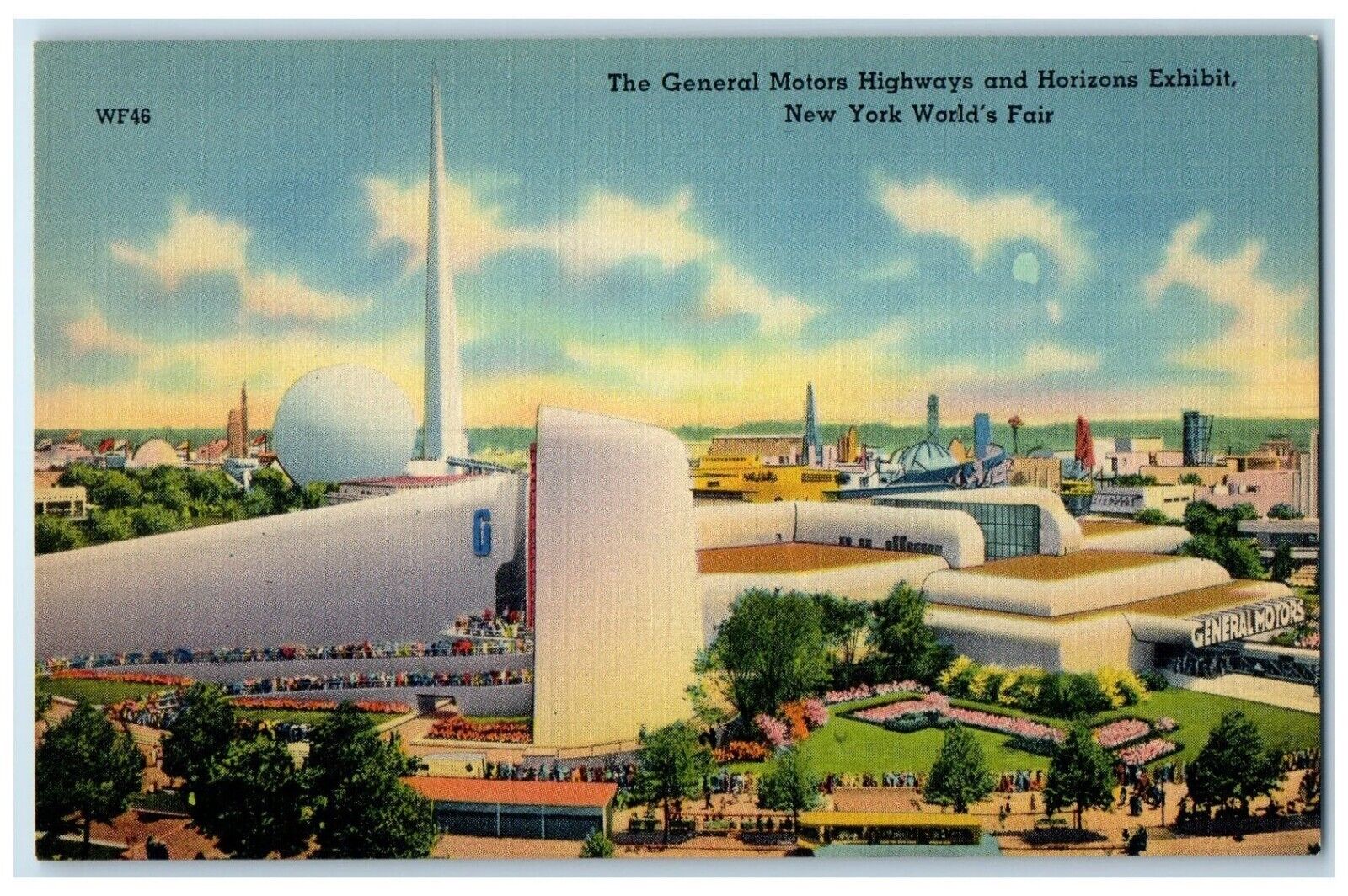 1939 The General Motors Highways Horizon Exhibit New York World's Fair Postcard