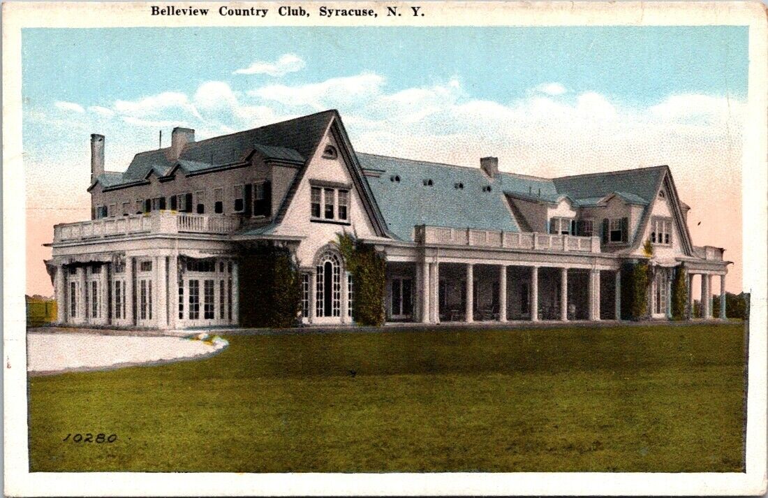 Syracuse NY Belleview Country Club New York c1920s WB postcard HQ4