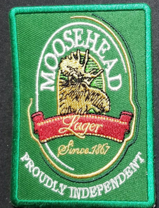 MOOSEHEAD LAGER Embroidered Patch approx. 2.75x3.75\