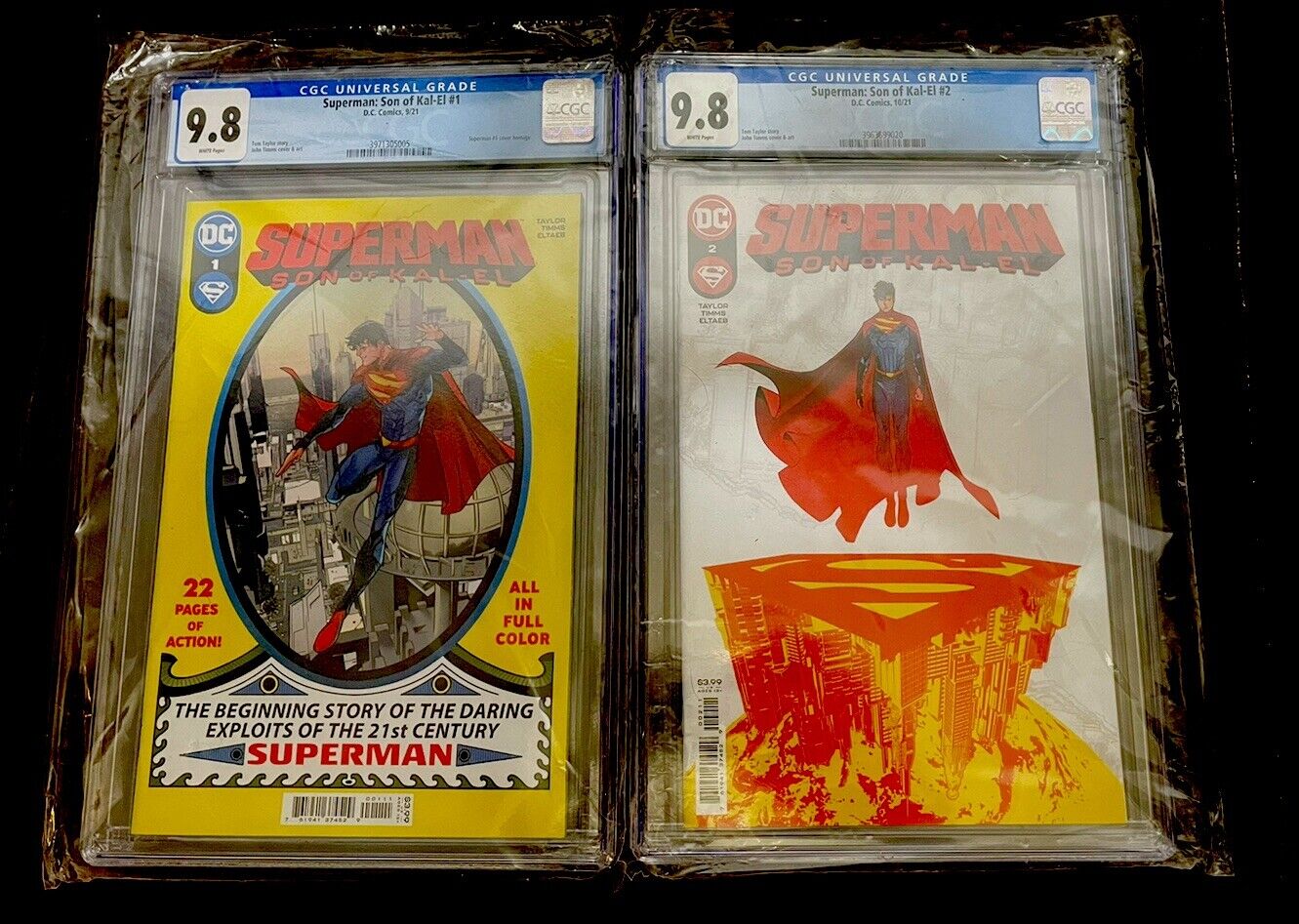 Superman Son of Kal-El 1A - 2A CGC 9.8 2021 Historic Series * Both Slabs 🇺🇸