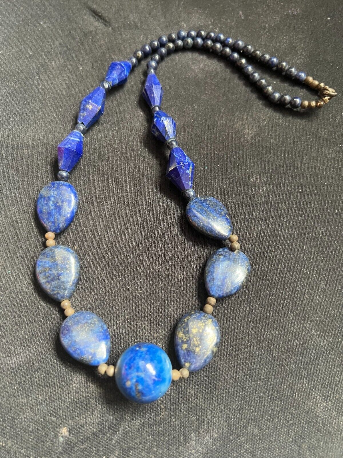 VTG Roman Ancient Afghan Pure lapis lazuli Antique Strand Bead Value Necklace